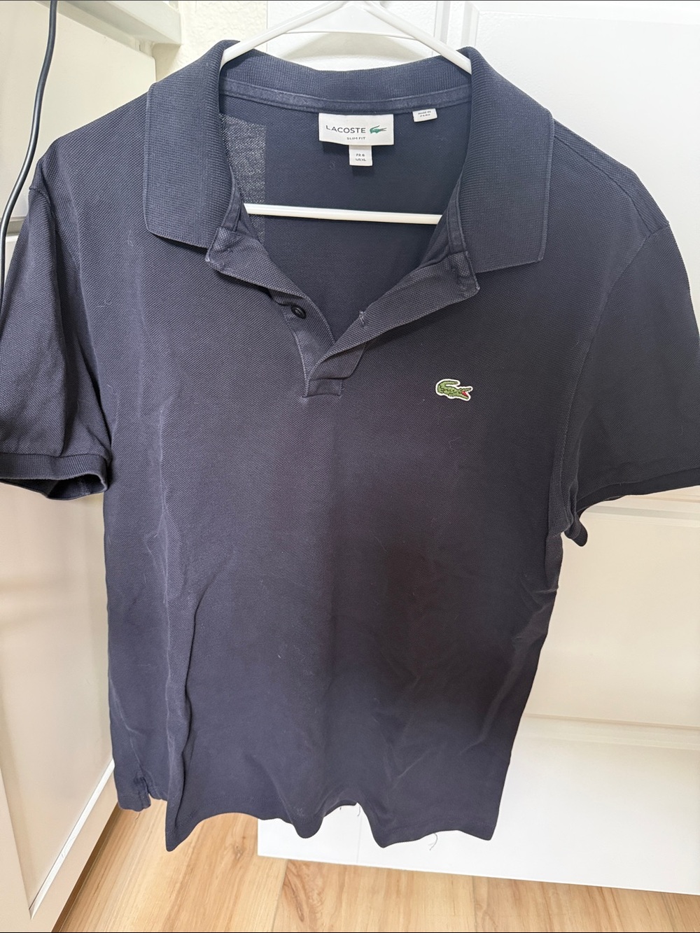 Lacoste Men's Dark Navy Short-Sleeve Pique Polo